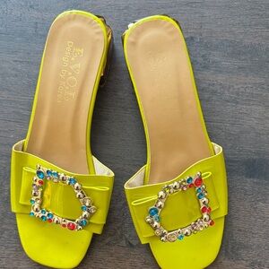 Patent leather sandal